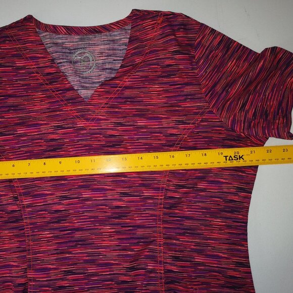 2/$20.00 Mix & Match - Health Scrub Ladies Short Sleeves Multi Colored Scrub - Picture 6 of 6